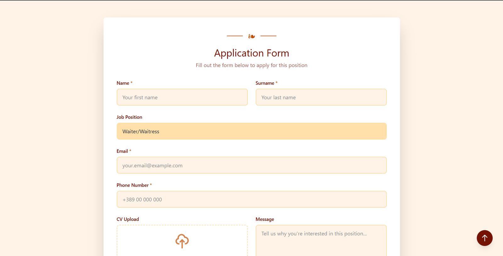 Kapri join us application form