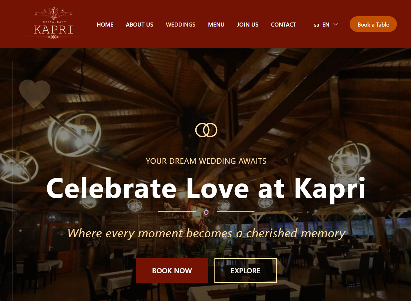 Kapri wedding and events page
